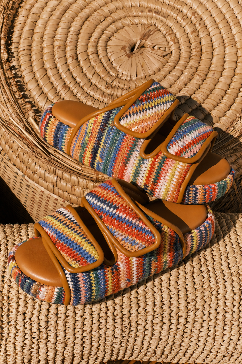 Colorful platform slides