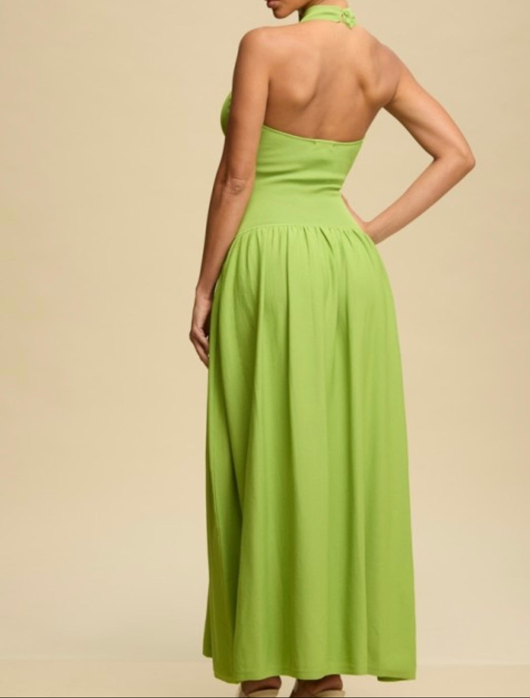 Green maxi skirt