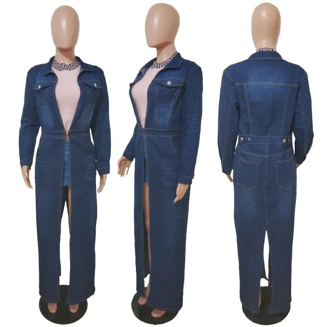 Long-sleeve denim jacket