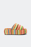 Raffia Cloud-Sole Platform Shoes