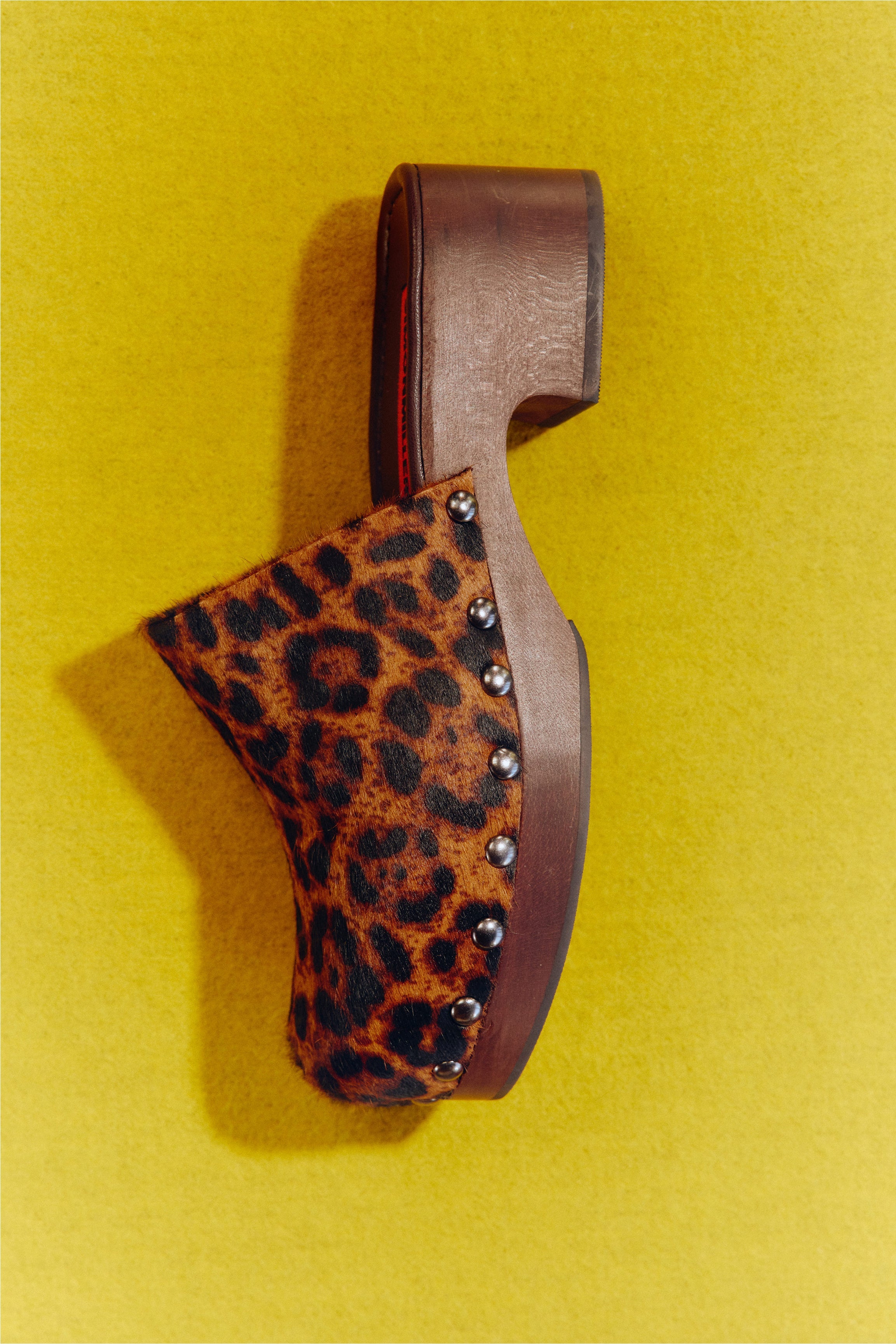 Rio Wood Clog In Choco Brown Leopard
