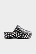Studded Bubble Clog In Black/Silver