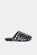Studded Bubble Slipper In Black/Silver