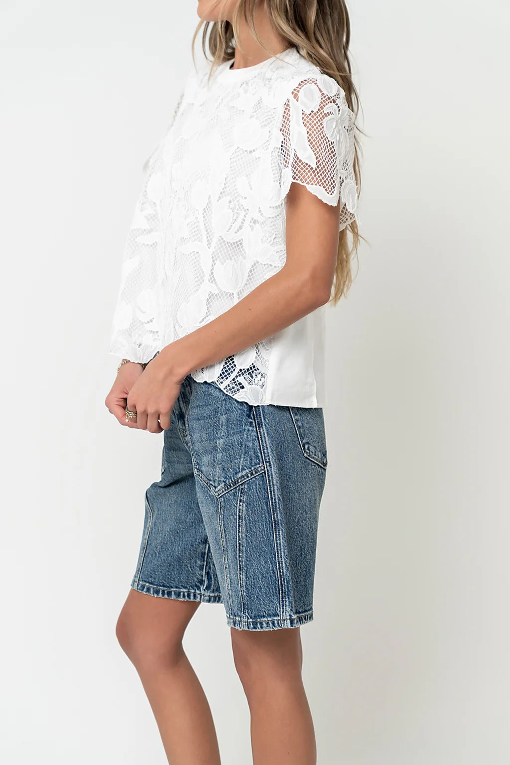 Dark denim shorts